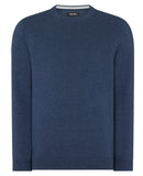 REMUS UOMO Blue Long Sleeve Crew Neck Sweater