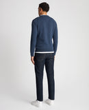 REMUS UOMO Blue Long Sleeve Crew Neck Sweater