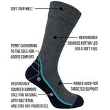 BRAMBLE Men's Hiker Socks with Bamboo - 3pp