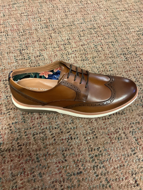 Paolo Vandini Newbridge Brogue Leather Tan Shoe