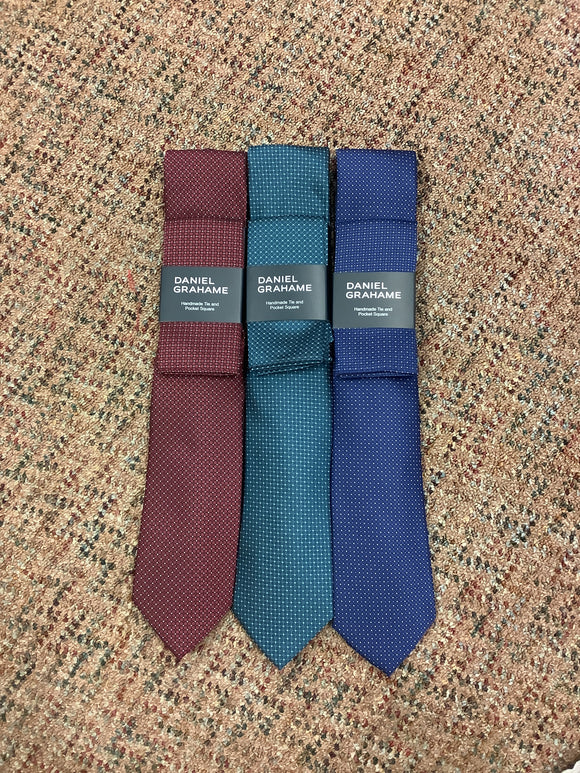 Daniel Grahame Green/ Maroon/ Navy Pocket And Tie Set