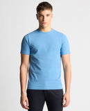 REMUS UOMO Sky Blue Short Sleeve Casual Top 53121A/235