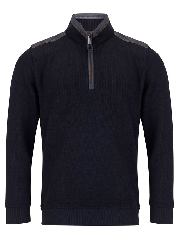 DRIFTER Black Casual 1/4 Zip Sweater