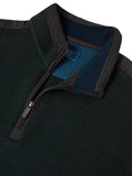 DRIFTER Dark Green Casual 1/4 Zip Sweater