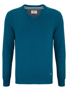 DRIFTER Turquoise Long Sleeve V-Neck sweater 55599/26