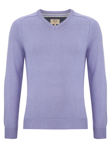 DRIFTER Lilac Long Sleeve V-Neck Sweater