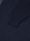 DRIFTER Dark Navy Long Sleeve V-Neck Sweater