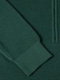 DRIFTER Green Textured Quarter Zip Sweater