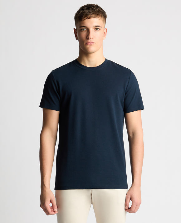 REMUS UOMO Navy Textured T-Shirt