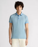 REMUS UOMO Sky Blue Basket Weave Polo Shirt