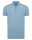 REMUS UOMO Sky Blue Basket Weave Polo Shirt