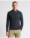 REMUS UOMO Dark Blue Long Sleeve Polo Shirt 58861/28