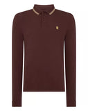 REMUS UOMO Brown Long Sleeve Polo Shirt 58861/48