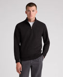 REMUS UOMO Black Quarter Zip Sweatshirt