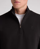 REMUS UOMO Black Quarter Zip Sweatshirt