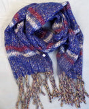 Blue Super Soft Multi Striped Scarf