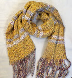 Mustard Super Soft Multi Striped Scarf