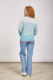 MUDFLOWER Blue Striped Jumper with Pockets