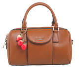 BESSIE LONDON Tan Barrel Bag