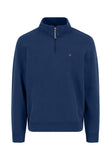 FYNCH HATTON Blue 1/4 Zip Sweater