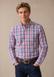 Fynch Hatton Multicolor Check Button Down Shirt Grape