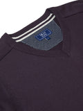 DG's Drifter Dark Purple Long Sleeve V-Neck Sweater