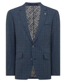 REMUS UOMO Petro Sky Blue Check Suit Jacket