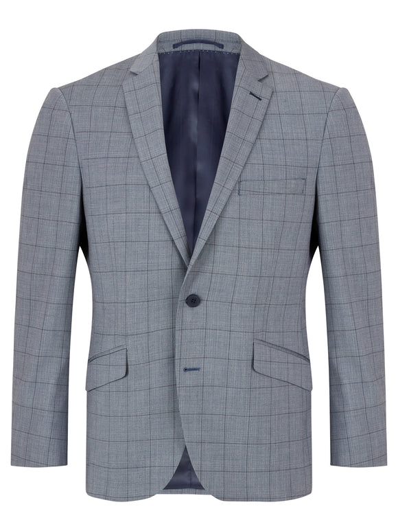 DANIEL GRAHAME Blue Check Suit Jacket