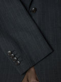 DANIEL GRAHAME Dark Grey Pinstripe Suit Jacket