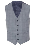 DANIEL GRAHAME Blue Check Waistcoat