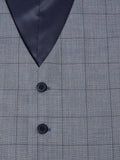 DANIEL GRAHAME Blue Check Waistcoat