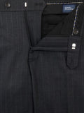 DANIEL GRAHAME Dark Grey Pinstripe Suit Trousers