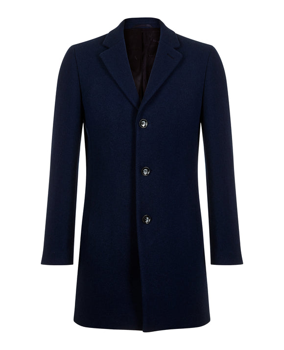 Reuben Tailored Coat French Navy Plain - Remus Uomo 90216/28