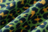 Green Exotic Leopard Print Fringed Soft Wool Feel Scarf