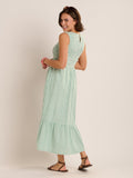 BRAKEBURN Trinn Green Stripe Summer Dress