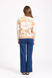 MUDFLOWER Beige Floral Print Fluffy Jumper