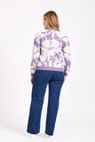 MUDFLOWER Lilac Floral Print Fluffy Jumper