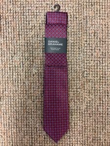 Daniel Grahame Red/ Dark Blue Tie