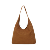 JAMIE Tan Faux Suede Slouchy Hobo Shoulder Bag 1709