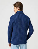 WRANGLER Navy Half Zip Cable Knit