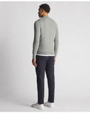 Remus Uomo Light Grey Long Sleeve Half Zip Sweater