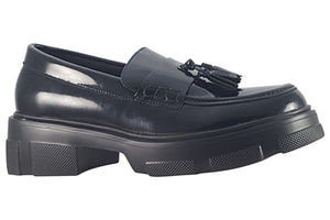 TEDS Leeds Black Chunky Slip On Shoe