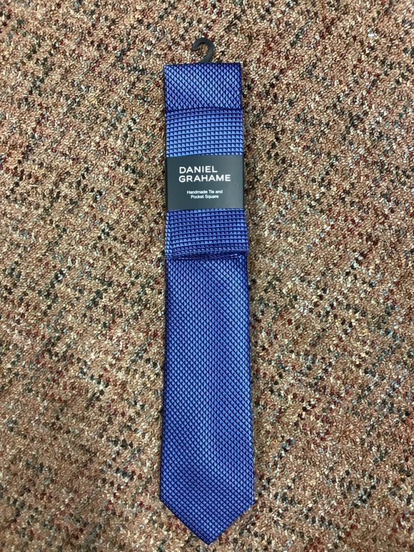 Daniel Grahame Blue Tie And Pocket Set