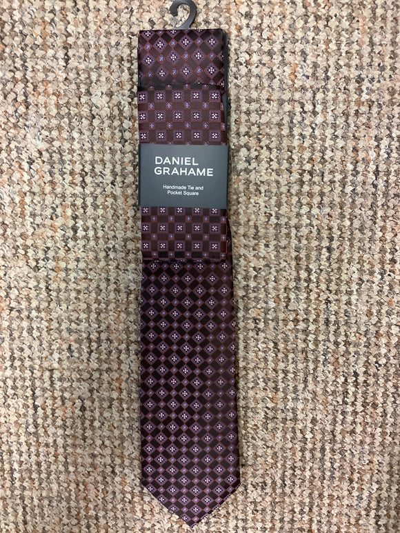 Daniel Grahame Dark Brown Standard Width Tie