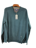 DRIFTER Petrol Blue Long Sleeve V-Neck Sweater 55599/268
