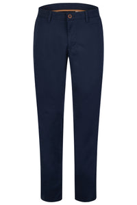 HATTRIC Harvey Navy Summer Cotton Chino