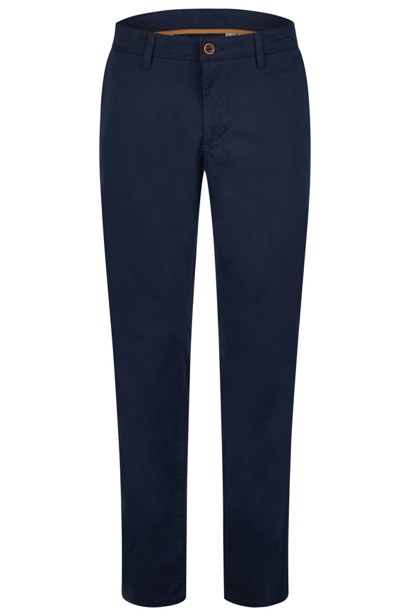 HATTRIC Harvey Navy Summer Cotton Chino