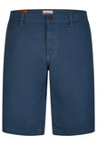 HATTRIC Mid Blue Cotton Bermuda Shorts