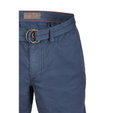 Blue Chino Bermuda Shorts + Belt with Print 697570 1217 45