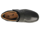 DB SHOES Bahamas Black Wide Fit Touch Strap Shoes